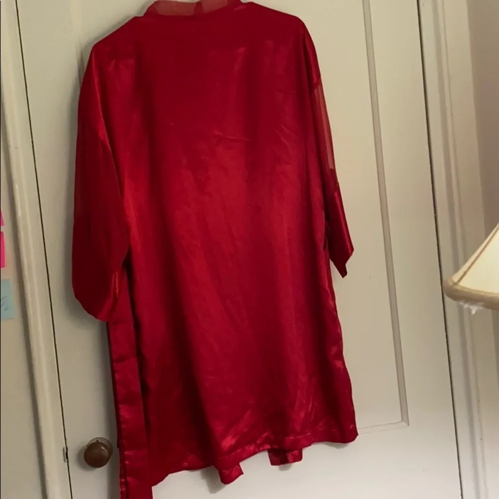Bali Studio red wrap robe/ sleepwear size: M